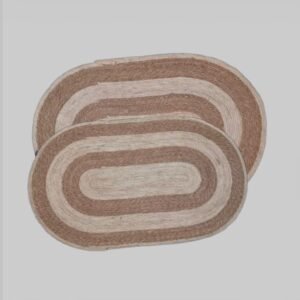Alfombra oval fibra bicolor 1.00x80