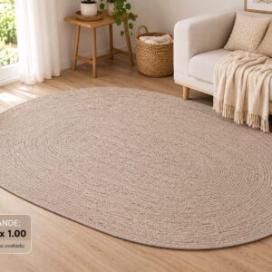 Alfombra oval fibra 1.50mt