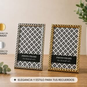 Porta 10x15 silver trenzado