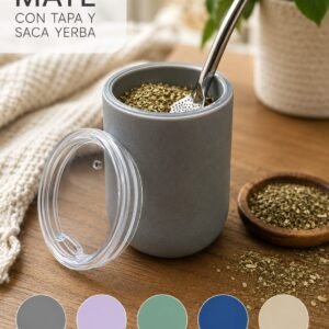 Tapa mate c/bombilla