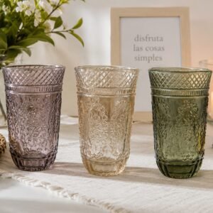 Vasos x6 350cc color vidrio