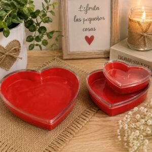 Bombonera corazon acrilica grande