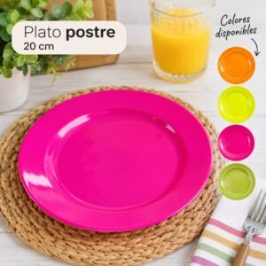 Plato postre melamina 20cm club