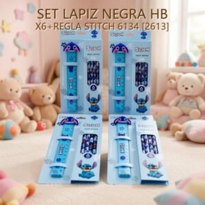 SET LAPIZ NEGRA HB X6+REGLA STITCH 6134 [2613]