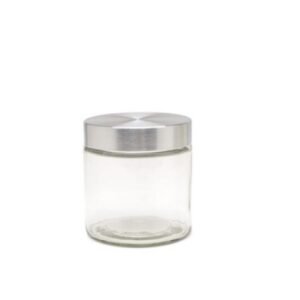 Frasco vidrio t/plateada 11.5x12 bzp