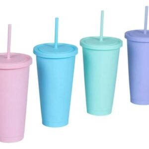 Vaso eco con sorbete liso 460ml