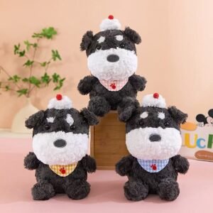 Perro schnauzer con gorro 28cm