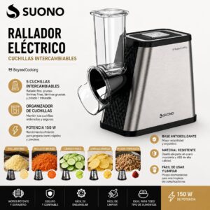 RALLADOR ELECTRICO SUONO ACERO 610ACE