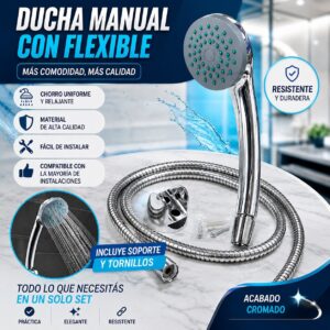 DUCHA MANUAL CON FLEXIBLE S1306