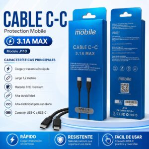 CABLE MOBILE C AC 3.1A MAX