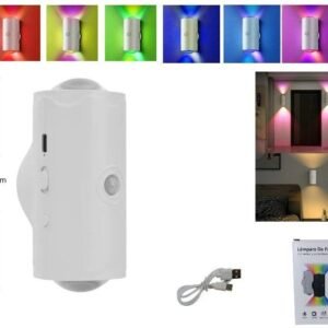 LUZ LED DE PARED BIDIRECCIONAL RGB+SENSOR
