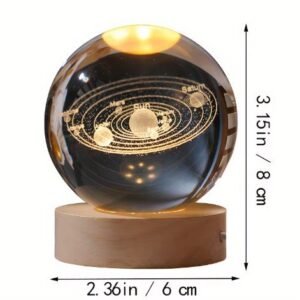 ESFERA VIDRIO 6CMS C LED Y BASE