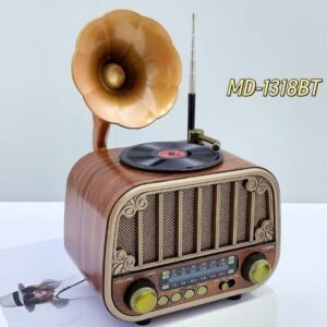 RADIO VINTAGE RECARGABLE AM-FM-BLUETOOTH-TF CARD