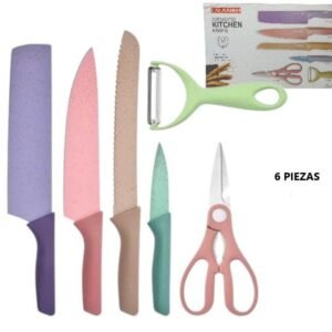 SET DE MINI CUCHILLOS DE COLOR 6 PCS