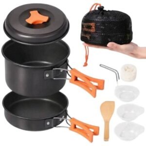 JUEGO DE OLLAS MARMITA PARA CAMPING 3 EN 1