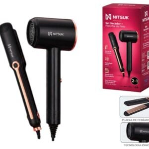 SET DE SECADOR + PLANCHA DE PELO NITSUK