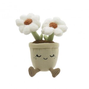 MACETA 9" FLOR BLANCA