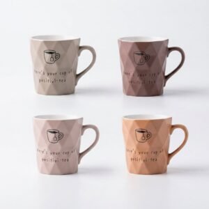 TAZA DE CERÁMICA TEXTURADA – DISEÑO POSITIVI-TEA