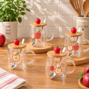 TAZA + SORBETE DISEÑO APPLE