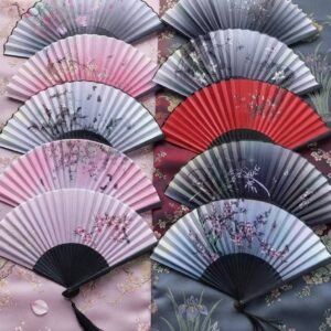 ABANICO PLEGABLE ESTILO ORIENTAL - DISEÑOS SURTIDOS 21cm