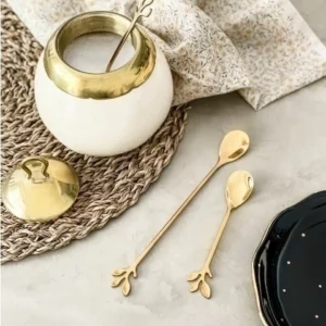 Set X 6 Cucharita Postre Acero Inoxidable Mango Largo 16,50cm