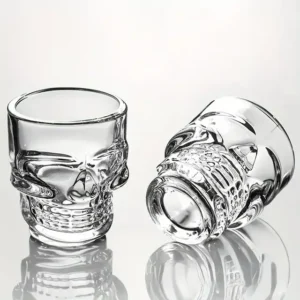 Set X 6 Vaso Calavera Whisky Tragos Vidrio 60ml