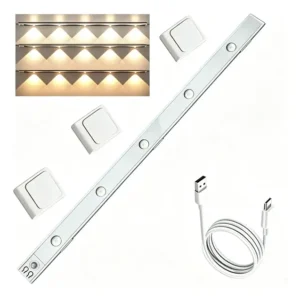 Barra Luz Led 80cm Sensor Movimiento Usb Recargable