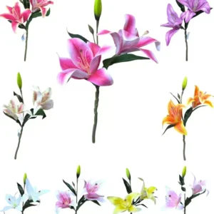 VARA LILIUM PREMIUM X 2 FLORES Y 2 PIMPOLLOS 37CM