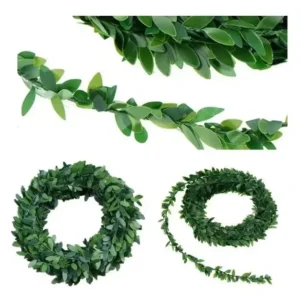 Guirnalda Hojas Verdes Con Alambre 7.5mts Largo