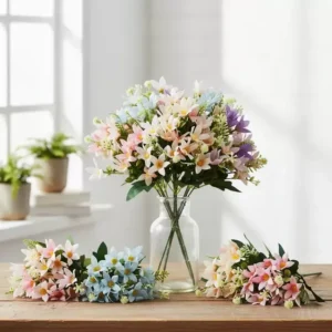 Ramo Narciso Artificial Con 18 Flores