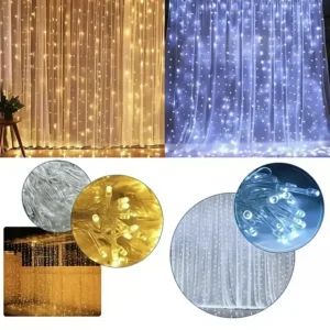 Cortina Led 3X3mts 300LED Con Conexión Múltiple