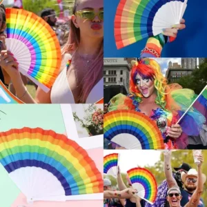 Abanico x 12 unid. Lgbt Orgullo Gay Diversidad Arcoiris