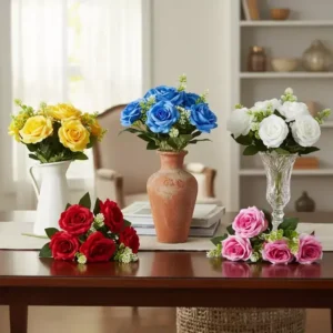 Ramo Rosa Artif Viene 5 Rosas Grande 31cm Deco Evento