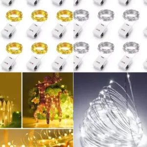 Pack X 12 Luz Alambre 3 Mtrs - 30 Luces 3frecuencias C/pilas FRIA/CALIDA