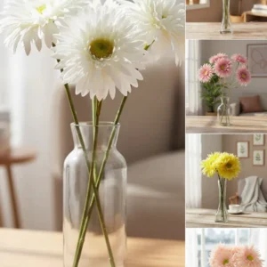 Vara Gerbera Artif Individual X 5 Alto 28cm Deco Evento