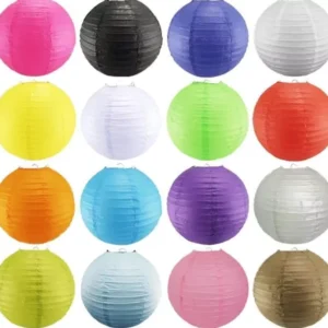 Farol China Papel 35cm Pack De 5 Unidades Vario Colores VARIOS COLORES