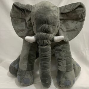 Elefante almohadón y apego gris 60cm