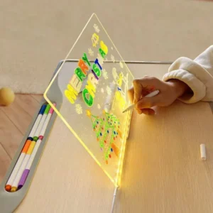 Pizarra Magica Led Tableta Luminosa 20x30 Cm Usb Acrilico Cartel con fibras