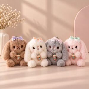 PELUCHE COLGANTE CONEJO C/BEBIDA