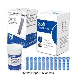 Tiras Reactivas de Glucosa x25 con Lancetas