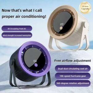 Ventilador de Escritorio Turbo 360° Recargable
